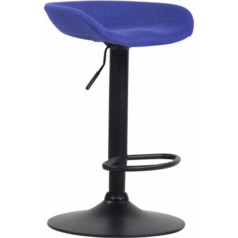Tabouret de cadre en acier noir opace et siège en feutre diverses couleurs colore : bleu (1/3)