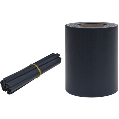 Écran d'intimité de jardin PVC 35x0,19 m Gris foncé mat vidaXL