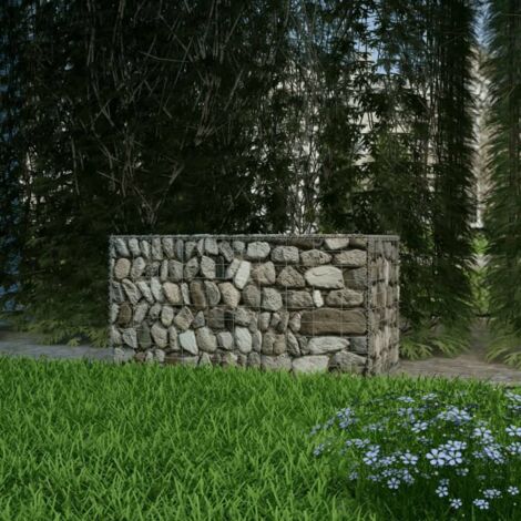 Vidaxl – Panier de gabion acier galvanisé 100x50x50 cm – Grille soudée pour robustesse – Capacité de charge 1400 kg/m³ – Remplissage avec pierres ou gravier