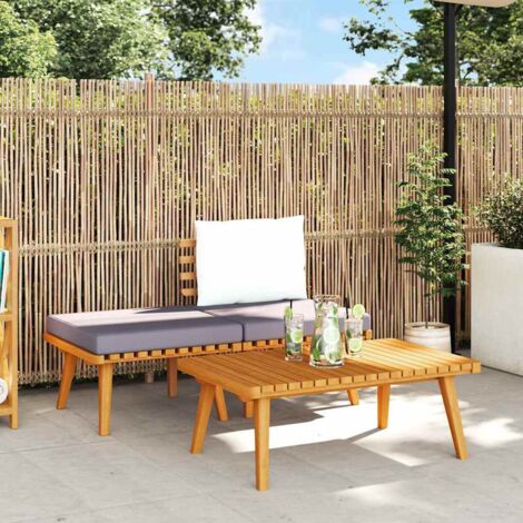 vidaXL 3 Piece Garden Lounge Set with Cushions Solid Acacia Wood