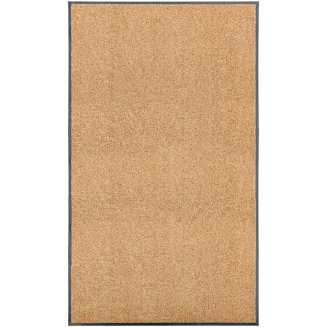vidaXL Doormat Washable Cream 90x150 cm