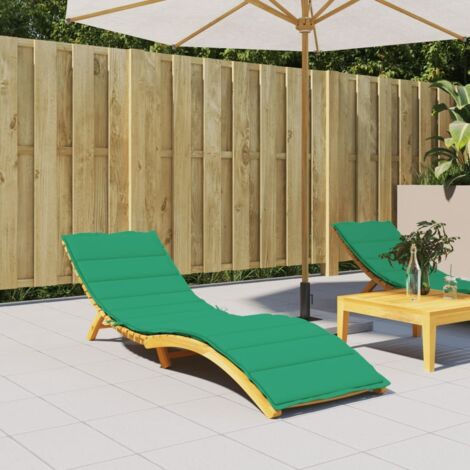 Coussin de chaise longue vert 200x50x3 cm tissu oxford vidaXL