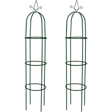 Vidaxl – Arche de jardin en fer 190 cm – Lot de 2 pièces – Résistante aux intempéries – Pour plantes grimpantes et décoration extérieure