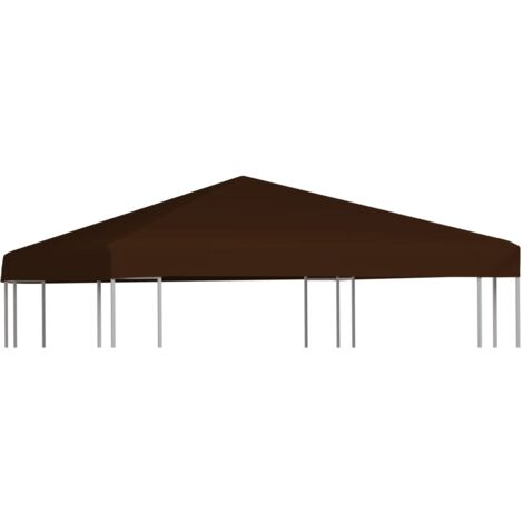 Toile supérieure de gazebo 310 g/m² 3x3 m Marron vidaXL