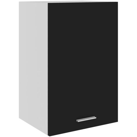 Vidaxl – Armoire suspendue murale noire 39,5x31x60 cm – Aggloméré – 2 étagères – Capacité 60 kg pour rangement cuisine