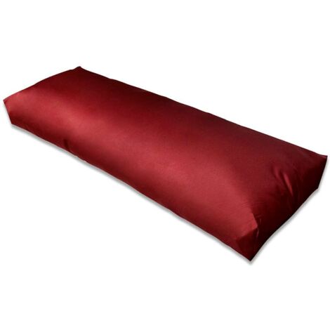 Vidaxl – Coussin palette rembourré bordeaux 120 x 40 x 10 cm – Polyester 100% résistant à l'humidité – Confort optimal pour mobilier d'extérieur