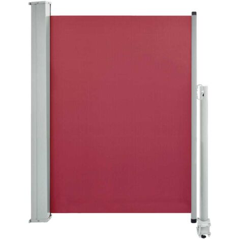 Auvent latéral rétractable de patio 100x300 cm Rouge vidaXL