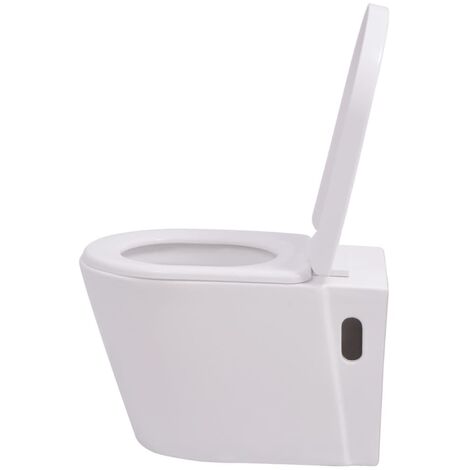 Toilette murale Céramique Blanc