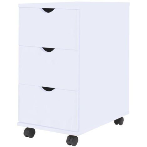 Meuble à tiroirs 33x45x60 cm Blanc vidaXL (1/7)
