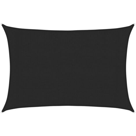 Voile d'ombrage - Toile d'ombrage - 160 g/m² Noir 3x4 m PEHD vidaXL