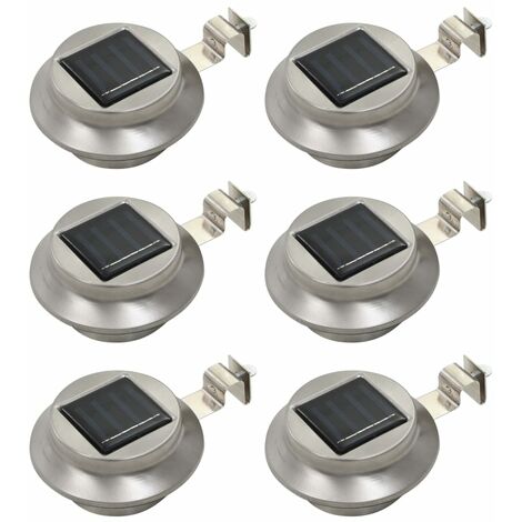 vidaXL Lampe solaire à LED ronde d'extérieur 6 pcs 12 cm Blanc (1/5)