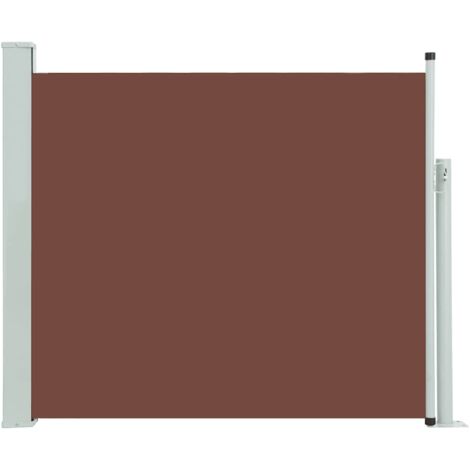 Auvent latéral rétractable de patio 100x300 cm Marron