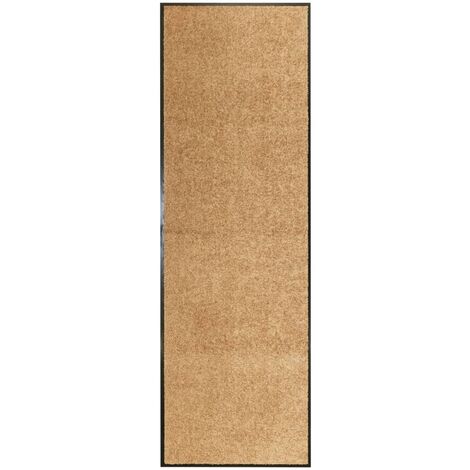 Vidaxl – Paillasson lavable crème 60x180 cm – Support PVC antidérapant – Absorption 2,5 L/m² – Lavable en machine pour intérieur/extérieur