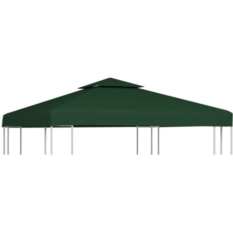 Recouvrement de remplacement d'auvent 310 g/m² 3 x 3 m Vert vidaXL