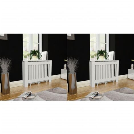 Cache-radiateurs 2 pcs blanc MDF 112 cm vidaXL
