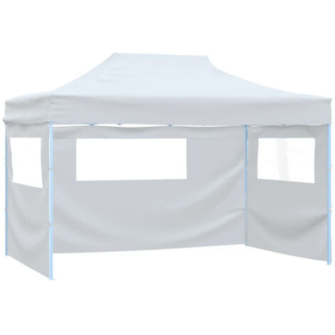 vidaXL Foldable Patry Tent with 3 Sidewalls 291x413x315 cm White (1/5)