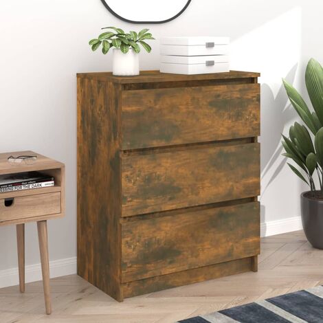 Buffet Chêne fumé 60x35x76 cm Bois d'ingénierie vidaXL (1/5)