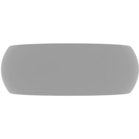 Lavabo rond de luxe Gris clair mat 40x15 cm Céramique
