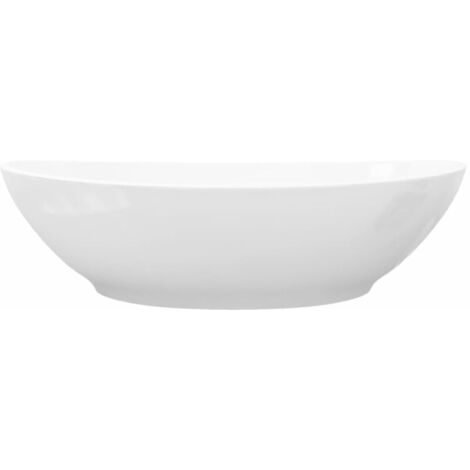 Lavabo en forme ovale Céramique 40 x 33 cm Blanc