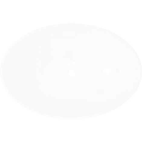 Lavabo en forme ovale Céramique 40 x 33 cm Blanc