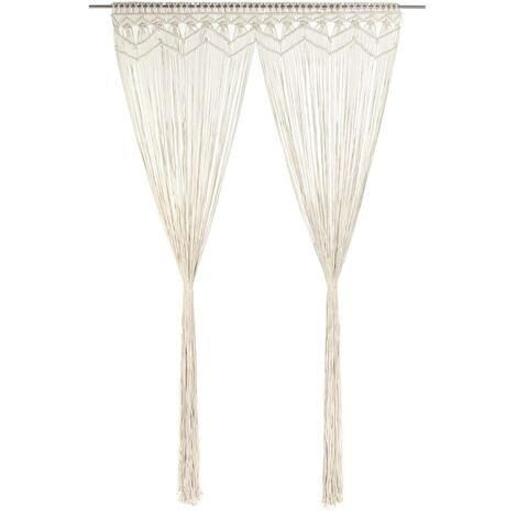 vidaXL Macrame Curtain 140x240 cm Cotton