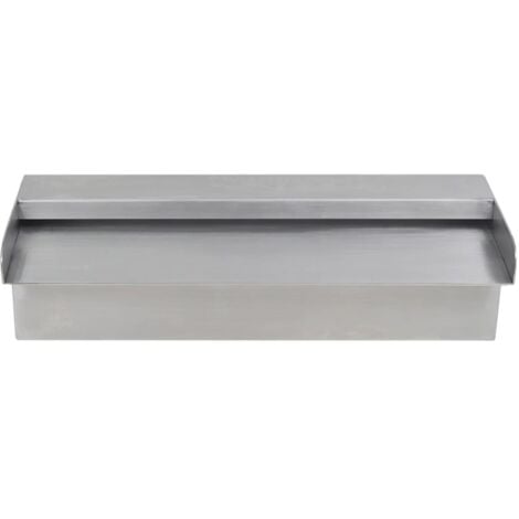 Lame d'eau rectangulaire 30 cm Acier inoxydable pour piscine