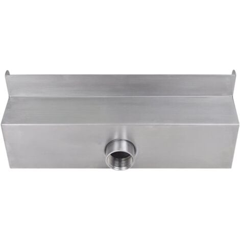 Lame d'eau rectangulaire 30 cm Acier inoxydable pour piscine