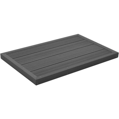 Vidaxl – Élément de plancher pour douche solaire – Bois composite WPC – Dimensions 101 x 63 x 5,5 cm – Antidérapant pour sécurité