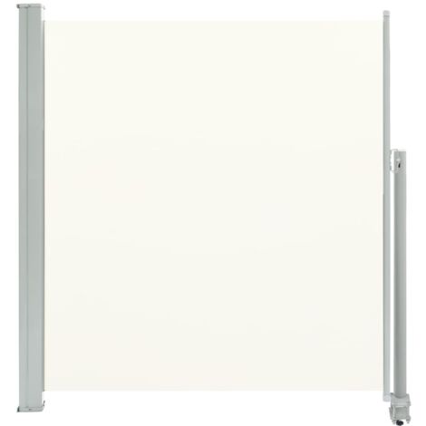 Auvent latéral rétractable de patio 140 x 300 cm Blanc cassé vidaXL
