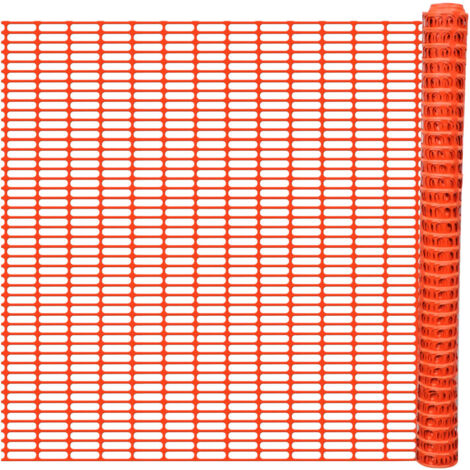 Vidaxl – Clôture de sécurité 50 m en polyéthylène – Résistante aux intempéries – Flexible pour terrains irréguliers – Couleur orange