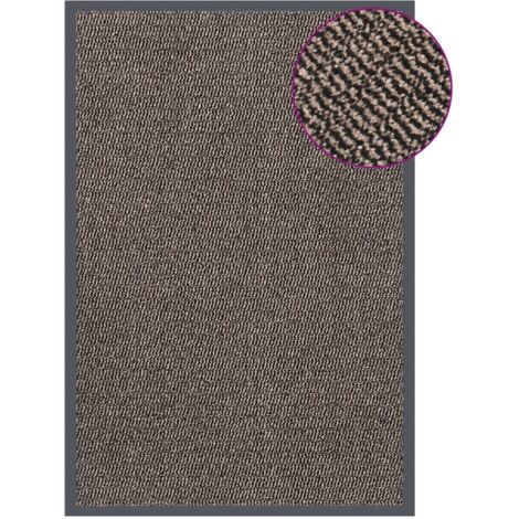Paillasson touffeté 80x120 cm Marron foncé vidaXL