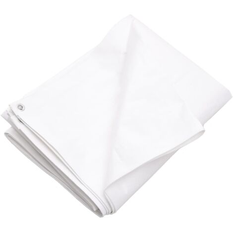 Bâche 260 g/m² 4x4 m Blanc PEHD vidaXL (1/4)