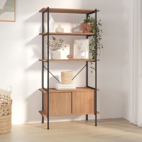 Vidaxl – Étagère à 5 niveaux avec armoire – Construction en acier – Dimensions 80x40x163 cm – Idéale pour rangement livres et objets (1/5)