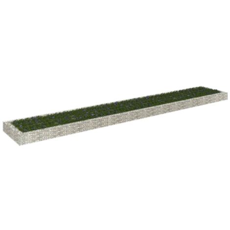 vidaXL Gabion Raised Bed Galvanised Steel 600x100x20 cm (1/5)
