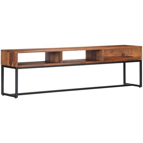 Meuble TV 160x30x45 cm Bois de Sesham massif vidaXL (1/5)
