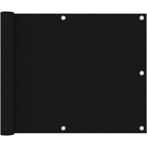 vidaXL Balcony Screen Black 75x400 cm Oxford Fabric