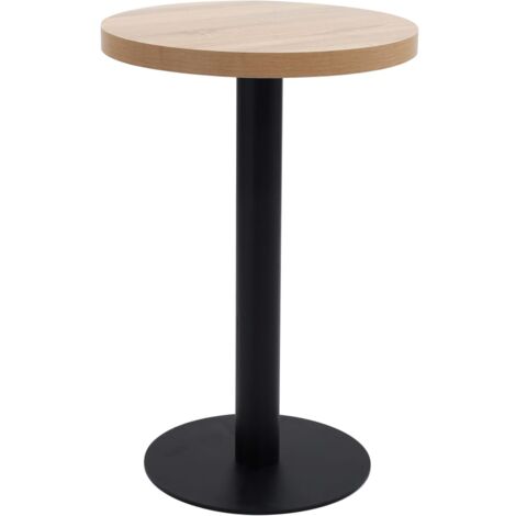 vidaXL Bistro Table Light Brown 50 cm MDF