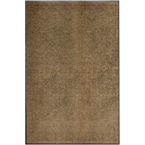 vidaXL Doormat Washable Brown 120x180 cm