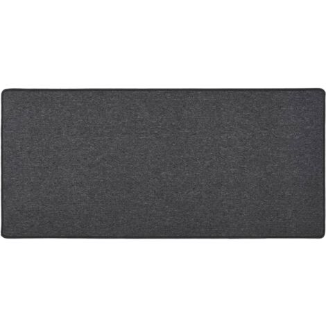 Vidaxl – Tapis de couloir anthracite 80x150 cm – 100% polypropylène tufté – Insonorisant et antidérapant – Lavable et chaud