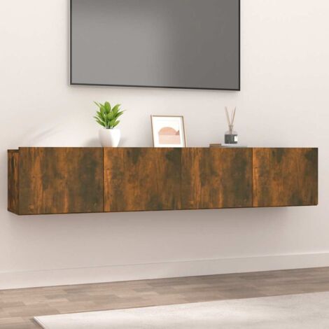 Meubles TV 2 pcs chêne fumé 80x30x30 cm bois d'ingénierie vidaXL