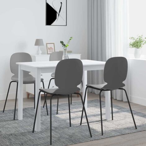Vidaxl – Table de salle à manger blanche 114x71x75 cm en bois d'hévéa massif – Surface polie et laquée – Facile à nettoyer (1/5)