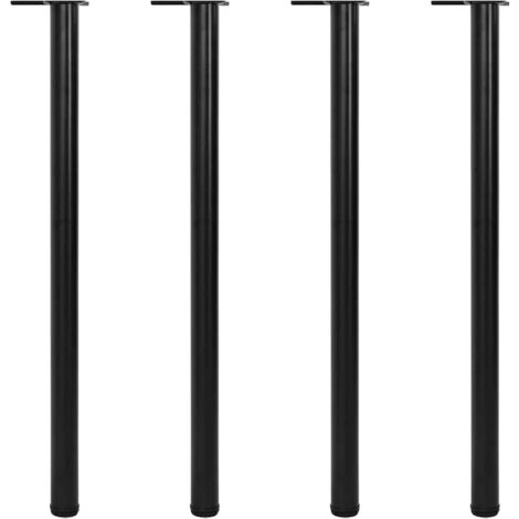 4 pieds de table réglables en hauteur Noir 1100 mm vidaXL
