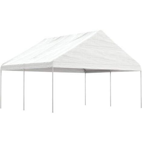 Belvédère avec toit blanc 4,46x5,88x3,75 m polyéthylène vidaXL (1/5)