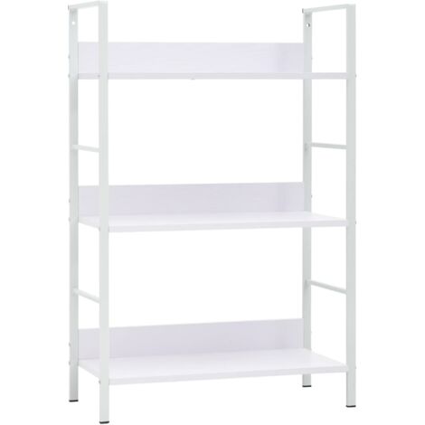 vidaXL 3-Layer Book Shelf White 60x27,6x90,5 cm Engineered Wood (1/5)