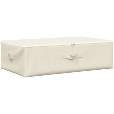 Vidaxl – Boîte de rangement pliable en tissu 70x40x18 cm crème – Matériaux durables – Poignée pratique pour accès facile