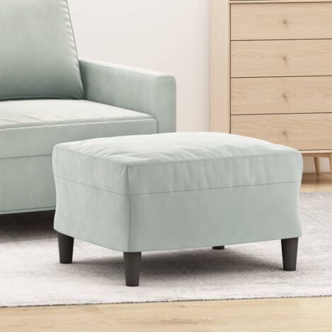 Repose pied Tabouret Confortable, Meuble de salon, Gris clair 60x50x41 cm Velours vidaXL