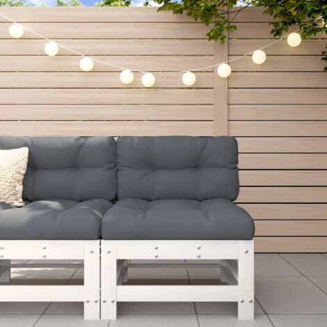 Vidaxl – Canapé de jardin 3 places en bois de pin massif – Coussin rembourré – Design modulaire pour extérieur – Capacité 110 kg par siège