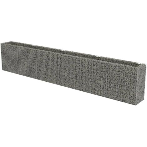 Vidaxl – Lit surélevé gabion acier galvanisé 540x50x100 cm – Capacité de charge 1400 kg/m³ – Installation sécurisée recommandée