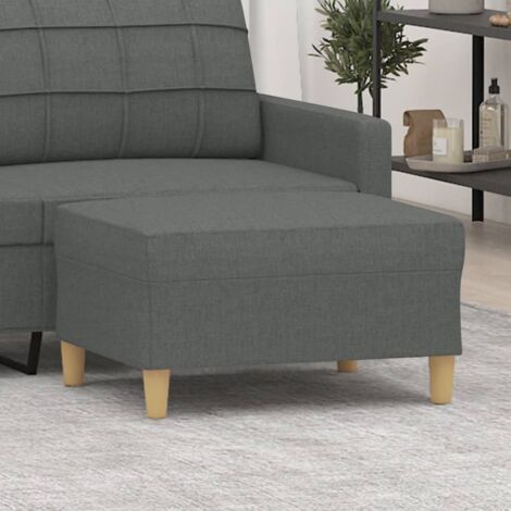 Vidaxl – Repose-pied gris foncé 70x55x41 cm – Tissu polyester – Remplissage mousse pour confort – Design moderne pour intérieur