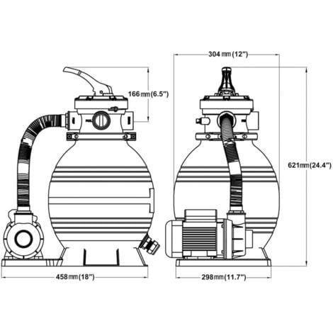 Pompe à filtre à sable MERCATOXL - 400 W - 11000 l/h